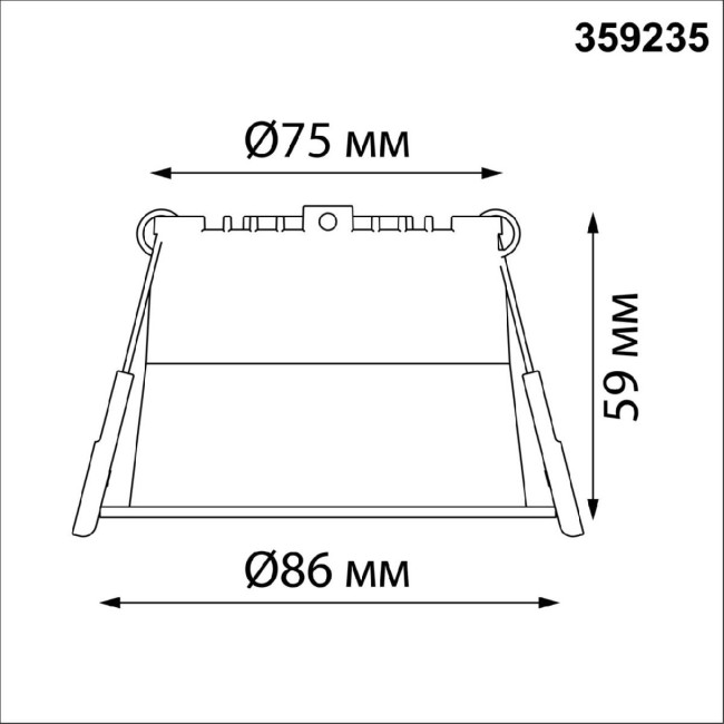 Встраиваемый светильник Novotech Tran 359235