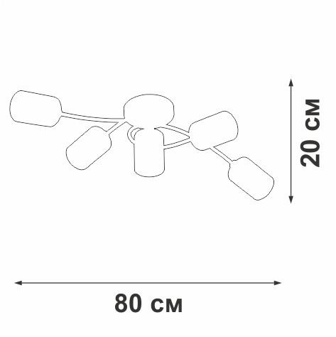 Потолочная люстра Vitaluce V2048-1/5PL Потолочная люстра Vitaluce V2048-1/5PL