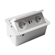 Блок розеток LK-DMS-742 (2 секции полуавтоматический 2 USB беспроводная зарядка) Mebax 00-00002869 Блок розеток LK-DMS-742 (2 секции полуавтоматический 2 USB беспроводная зарядка) Mebax 00-00002869