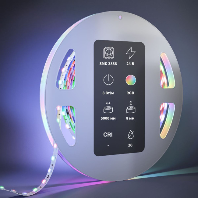 Светодиодная лента Maytoni Led Strip 24В 3838 8Вт/м RGBW 5м IP20 201130 Светодиодная лента Maytoni Led Strip 24В 3838 8Вт/м RGBW 5м IP20 201130
