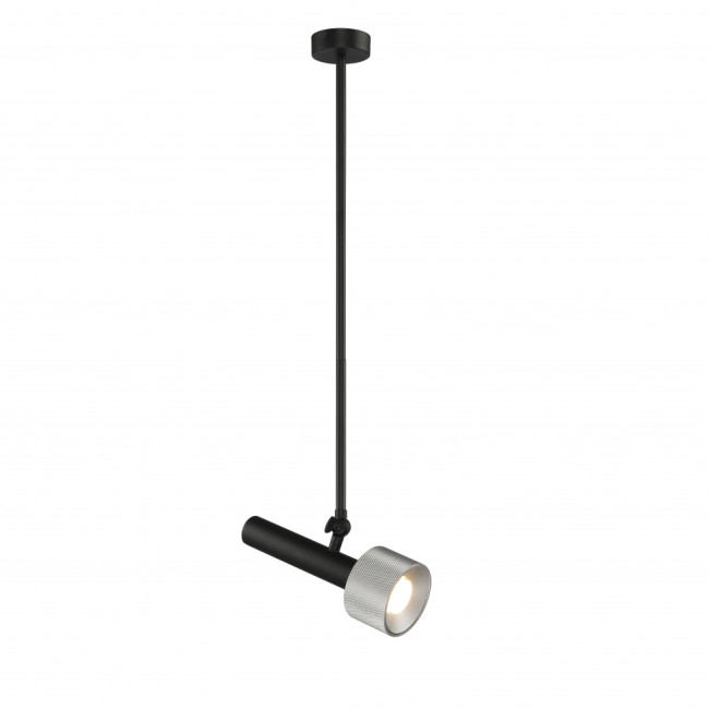 Подвесной светильник iLedex Delta 2361-1 BK+SL Подвесной светильник iLedex Delta 2361-1 BK+SL