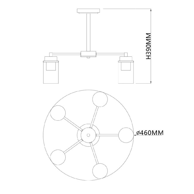 Люстра на штанге Escada Dinasty 2118/5P Люстра на штанге Escada Dinasty 2118/5P