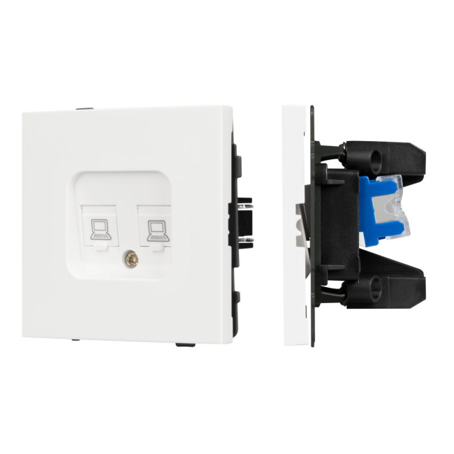 Механизм компьютерной розетки двойной SCT-TENDO-MPC2-SFPL-WH (RJ-45, CAT6) 054598 Механизм компьютерной розетки двойной SCT-TENDO-MPC2-SFPL-WH (RJ-45, CAT6) 054598