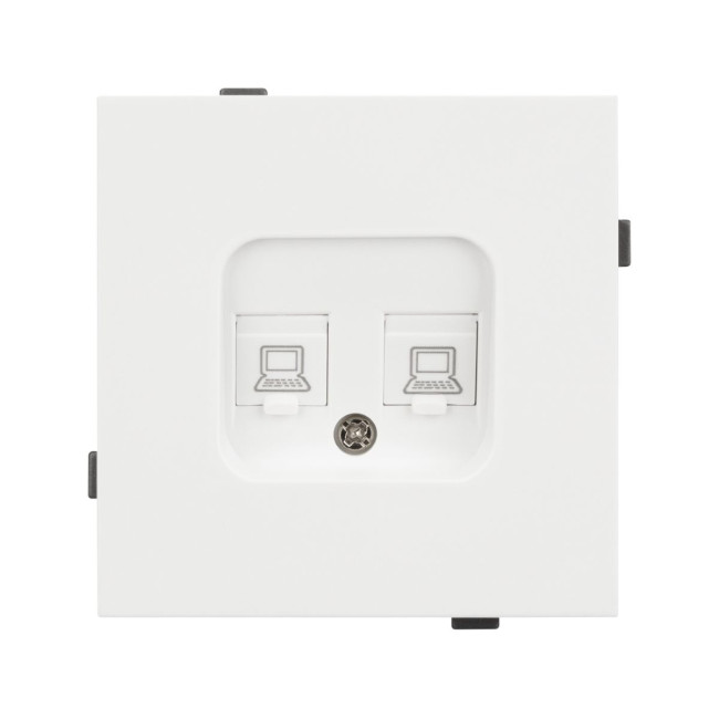 Механизм компьютерной розетки двойной SCT-TENDO-MPC2-SFPL-WH (RJ-45, CAT6) 054598 Механизм компьютерной розетки двойной SCT-TENDO-MPC2-SFPL-WH (RJ-45, CAT6) 054598