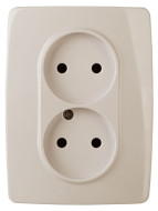 Розетка Эра 12-2007-02 2X2P, 16А-250В, б.л.