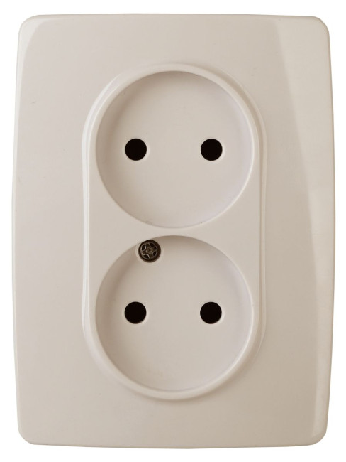Розетка Эра 12-2007-02 2X2P, 16А-250В, б.л. Розетка Эра 12-2007-02 2X2P, 16А-250В, б.л.