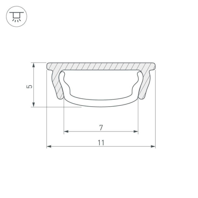 Профиль Arlight ARH-BENT-W11-2000 ANOD 023592 Профиль Arlight ARH-BENT-W11-2000 ANOD 023592