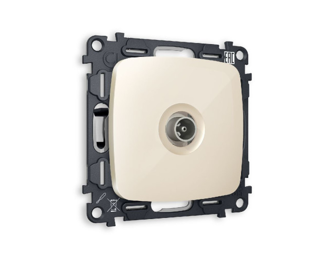 Комплект механизма TV розетки проходной 5-1000 MHz 4dB Ambrella Volt Omega MO313030 Комплект механизма TV розетки проходной 5-1000 MHz 4dB Ambrella Volt Omega MO313030