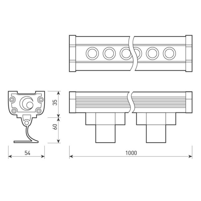 Прожектор Arlight AR-LINE-1000L-36W-220V Day 024305 Прожектор Arlight AR-LINE-1000L-36W-220V Day 024305