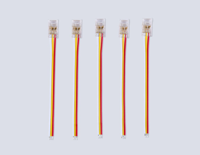 Соединитель гибкий односторонний Ambrella Light Illumination COB CCT 12/24V для лент 8mm (3 конт.) (5шт. в комплекте) GS7406 Соединитель гибкий односторонний Ambrella Light Illumination COB CCT 12/24V для лент 8mm (3 конт.) (5шт. в комплекте) GS7406