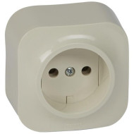 Розетка 2К Legrand Quteo 16A 250V б/з слоновая кость 782240