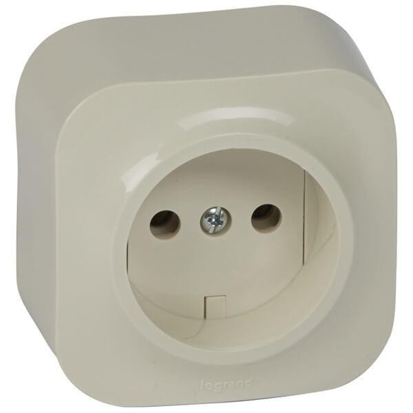 Розетка 2К Legrand Quteo 16A 250V б/з слоновая кость 782240 Розетка 2К Legrand Quteo 16A 250V б/з слоновая кость 782240