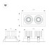 Встраиваемый светильник Arlight MS-VORTEX-BUILT-S170x90-2x12W Warm3000 (WH-WH, 40 deg, 230V) 057761