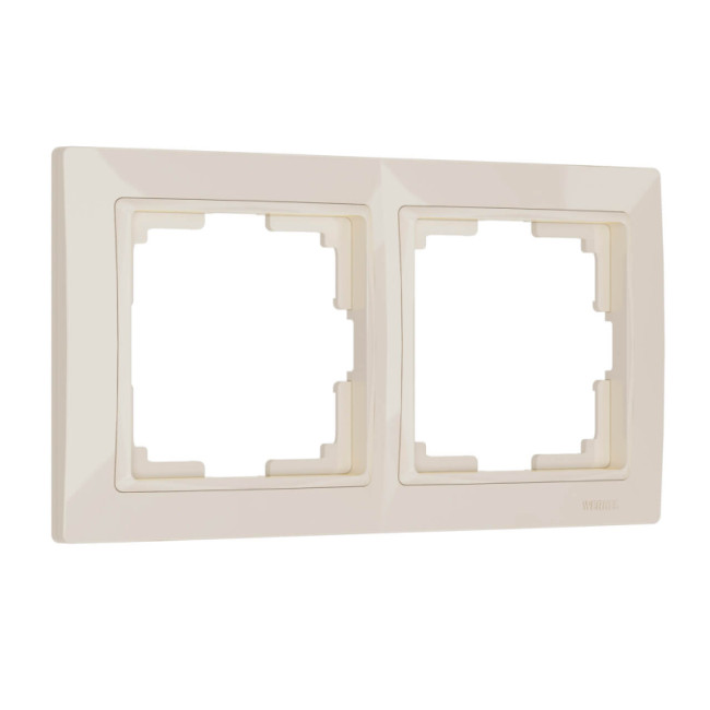 Рамка на 2 поста Werkel Snabb basic слоновая кость W0022003 4690389161360 Рамка на 2 поста Werkel Snabb basic слоновая кость W0022003 4690389161360
