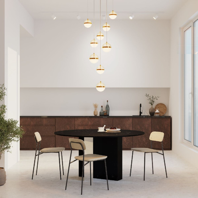 Каскадная люстра Maytoni Area MOD295PL-L120BBS3K Каскадная люстра Maytoni Area MOD295PL-L120BBS3K