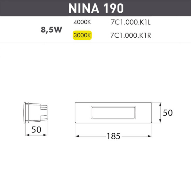 Уличный светодиодный светильник Fumagalli Nina 7C1.000.000.WYK1L Уличный светодиодный светильник Fumagalli Nina 7C1.000.000.WYK1L