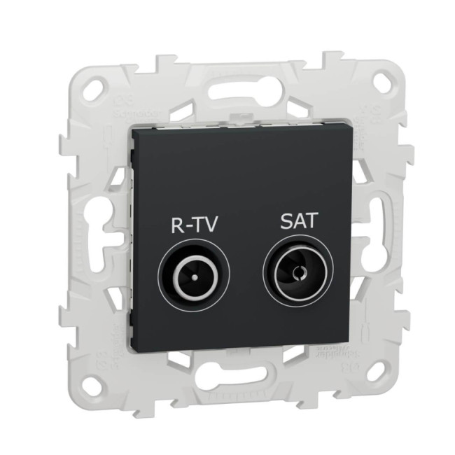 Розетка R-TV/SAT проходная Schneider Electric Unica New NU545654 Розетка R-TV/SAT проходная Schneider Electric Unica New NU545654