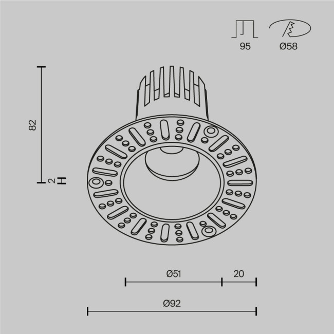 Встраиваемый светильник Maytoni Technical Dip DL119-10W-3K-TRS-B Встраиваемый светильник Maytoni Technical Dip DL119-10W-3K-TRS-B