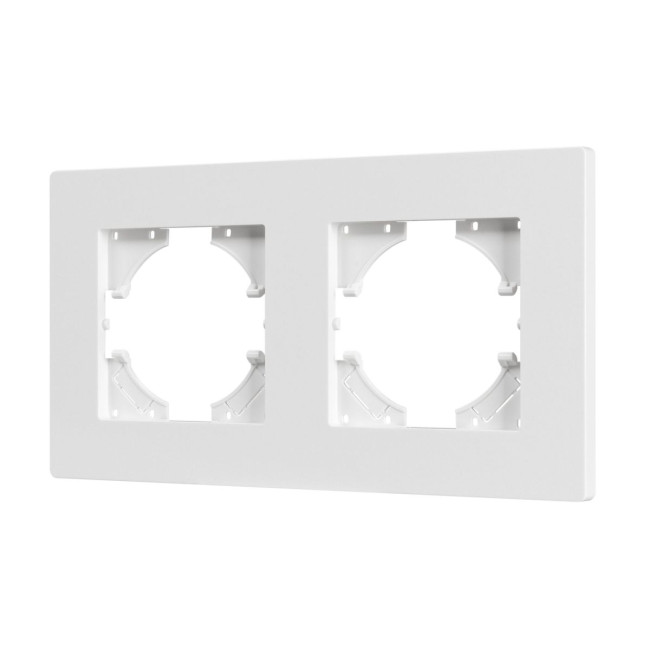 Рамка на 2 поста пластиковая Arlight FRM-PERIO-PL-2-WH 049750 Рамка на 2 поста пластиковая Arlight FRM-PERIO-PL-2-WH 049750