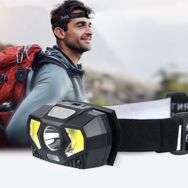 Фонарь налобный на батарейках Эра GB-608 Б0052319