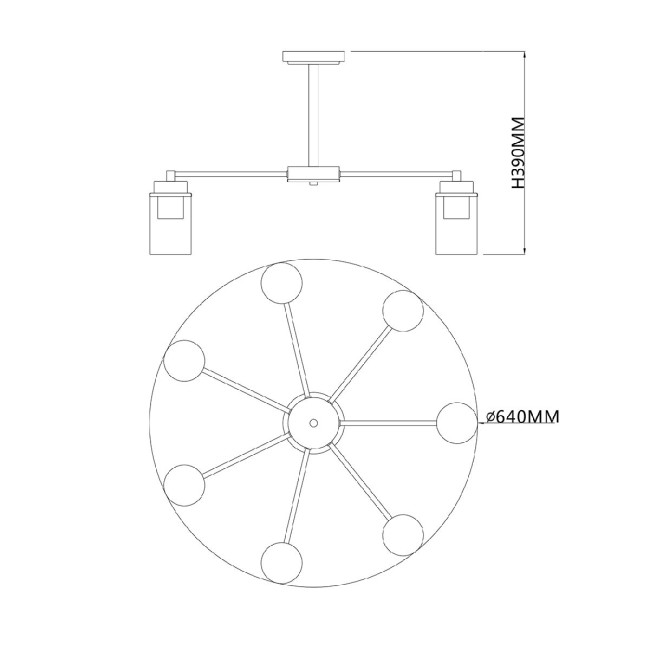 Люстра на штанге Escada Dinasty 2118/7P Люстра на штанге Escada Dinasty 2118/7P