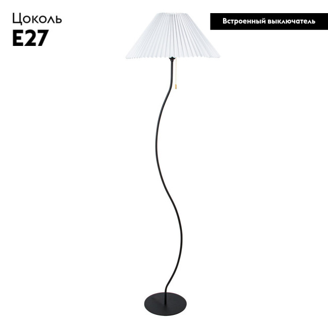 Торшер Arte Lamp Agatha A5069PN-1BK Торшер Arte Lamp Agatha A5069PN-1BK