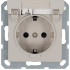 Розетка SHUKO с крышкой и защитными шторками 16A 250V 2P+T, цвет Тауп Jasmart G5505T