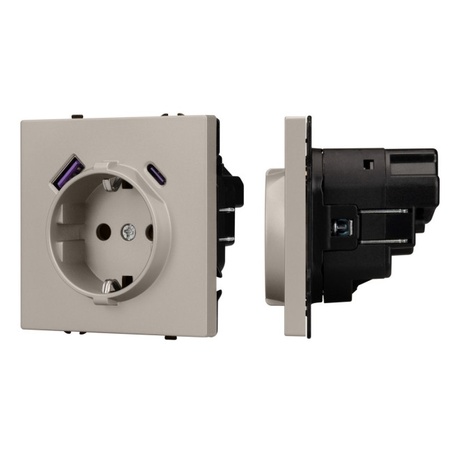 Механизм розетки с USB зарядкой Arlight SCT-NOBE-MUAC-SFPL-CA (230V, 16A) 059444 Механизм розетки с USB зарядкой Arlight SCT-NOBE-MUAC-SFPL-CA (230V, 16A) 059444