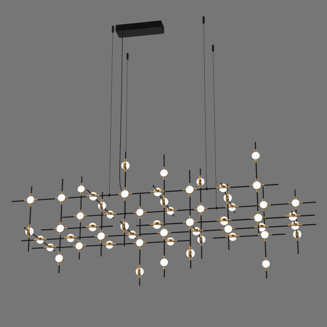 Люстра Molecular 55 black/gold