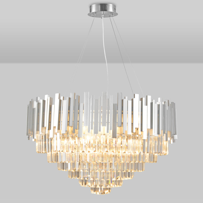 Подвесная люстра Natali Kovaltseva VERTIGO 81440/12C SILVER Подвесная люстра Natali Kovaltseva VERTIGO 81440/12C SILVER