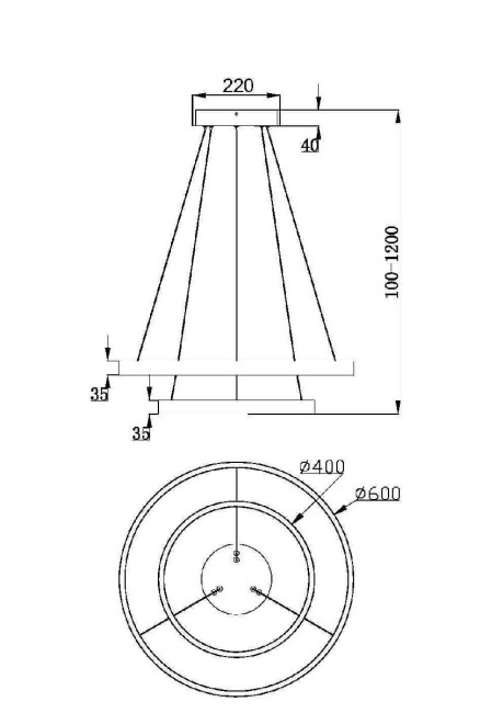 Подвесной светильник Maytoni Rim MOD058PL-L55BSK