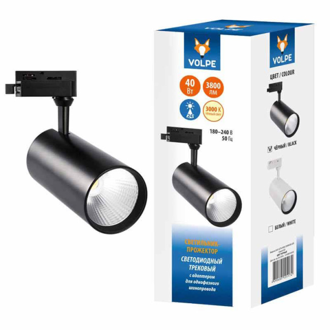 Трековый светодиодный светильник Volpe ULB-Q276 40W/3000К Black UL-00005948 Трековый светодиодный светильник Volpe ULB-Q276 40W/3000К Black UL-00005948