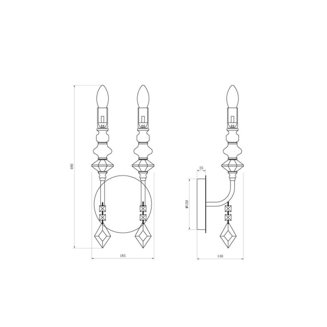 Бра Lucia Tucci Maya W4450.2 Chrome Бра Lucia Tucci Maya W4450.2 Chrome