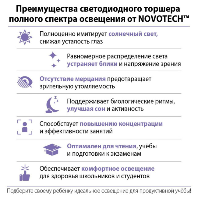 Торшер полного спектра Novotech Studi 359974