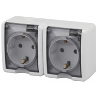 Розетка ЭРА Эксперт 2х2P+E IP54 со шторками 16A 250V 11-2404-01 Б0020718 Розетка ЭРА Эксперт 2х2P+E IP54 со шторками 16A 250V 11-2404-01 Б0020718