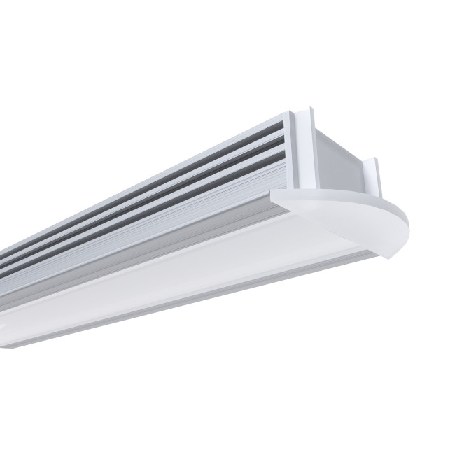 Профиль встраиваемый Apeyron ширина ленты до 10мм (рассеиватель, заглушки - 2шт) 08-11 Профиль встраиваемый Apeyron ширина ленты до 10мм (рассеиватель, заглушки - 2шт) 08-11