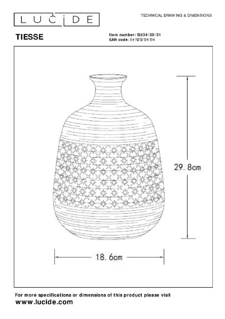Настольная лампа Lucide Tiesse 13534/30/31