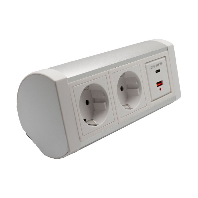 Блок розеток LK-RSA (2 секции 1 USB + 1 type-C) Mebax 00-00002873 Блок розеток LK-RSA (2 секции 1 USB + 1 type-C) Mebax 00-00002873