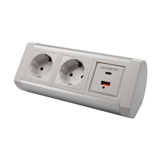 Блок розеток LK-RSA (2 секции 1 USB + 1 type-C) Mebax 00-00002873 Блок розеток LK-RSA (2 секции 1 USB + 1 type-C) Mebax 00-00002873