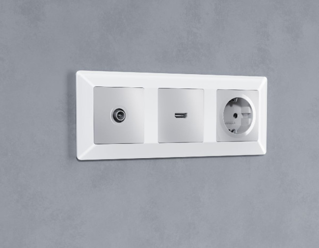 Лицевая панель для TV розетки Ambrella Volt Alfa AP4130 Лицевая панель для TV розетки Ambrella Volt Alfa AP4130