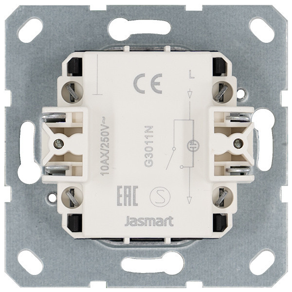 Выключатель одноклавишный со светодиодом 10A 250V с накладкой, цвет Тауп Jasmart G3011NT Выключатель одноклавишный со светодиодом 10A 250V с накладкой, цвет Тауп Jasmart G3011NT