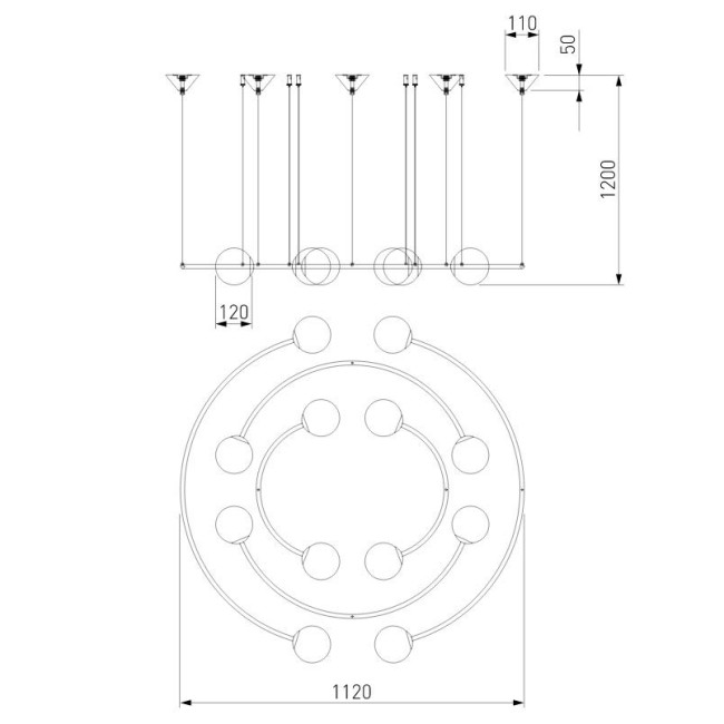 Подвесной светильник Bogates Brook 359/12 Подвесной светильник Bogates Brook 359/12