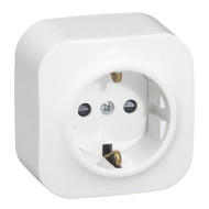 Розетка 2К+З Legrand Quteo 16A 250V с/з белая 782211