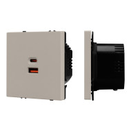 Механизм розетки с быстрой USB зарядкой Arlight SCT-NOBE-MUAC-SFPL-FC-CA (65W, QC3) 059446