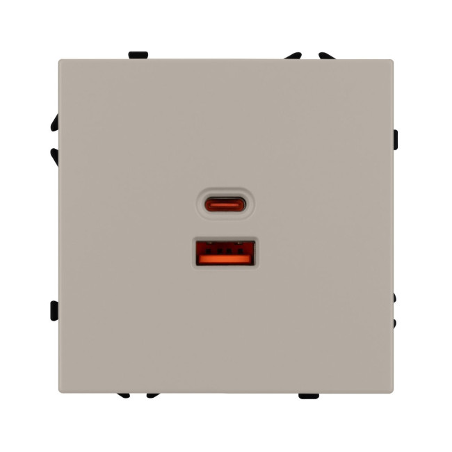 Механизм розетки с быстрой USB зарядкой Arlight SCT-NOBE-MUAC-SFPL-FC-CA (65W, QC3) 059446 Механизм розетки с быстрой USB зарядкой Arlight SCT-NOBE-MUAC-SFPL-FC-CA (65W, QC3) 059446