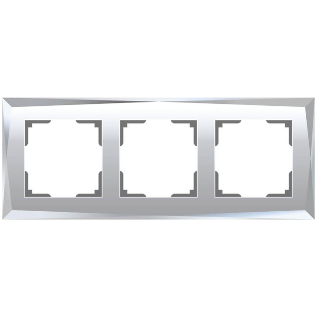 Рамка на 3 поста Werkel Diamant зеркальный W0031220 4690389158834 Рамка на 3 поста Werkel Diamant зеркальный W0031220 4690389158834