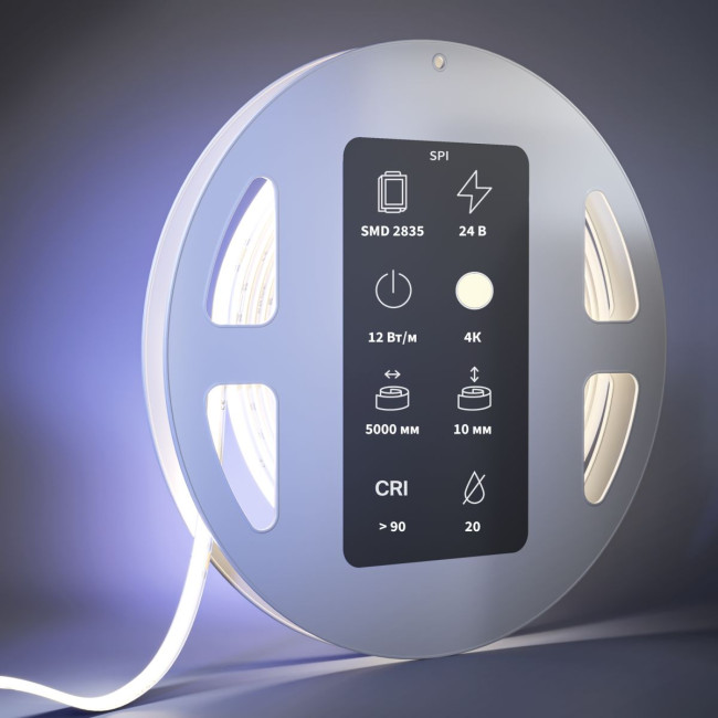 Светодиодная лента Maytoni Led Strip 24В COB 12Вт/м 4000K 5м IP20 201255 Светодиодная лента Maytoni Led Strip 24В COB 12Вт/м 4000K 5м IP20 201255