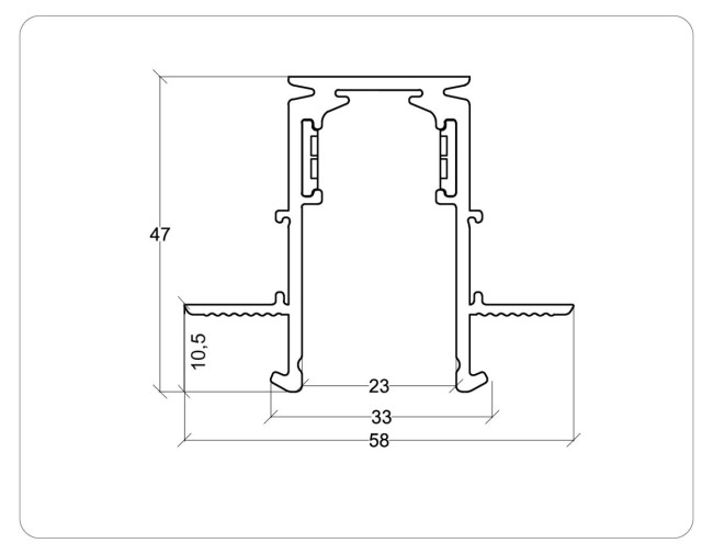 Шинопровод встраиваемый под ГКЛ 9,5мм Ambrella Light Magnetic Standard GL3331-9.5 Шинопровод встраиваемый под ГКЛ 9,5мм Ambrella Light Magnetic Standard GL3331-9.5
