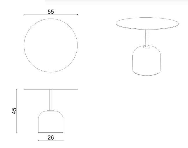 Приставной столик River d55mm Приставной столик River d55mm