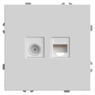 Розетка TV + компьютерная RJ-45 Stekker RST00-5106-01 Эмили 49872 Розетка TV + компьютерная RJ-45 Stekker RST00-5106-01 Эмили 49872